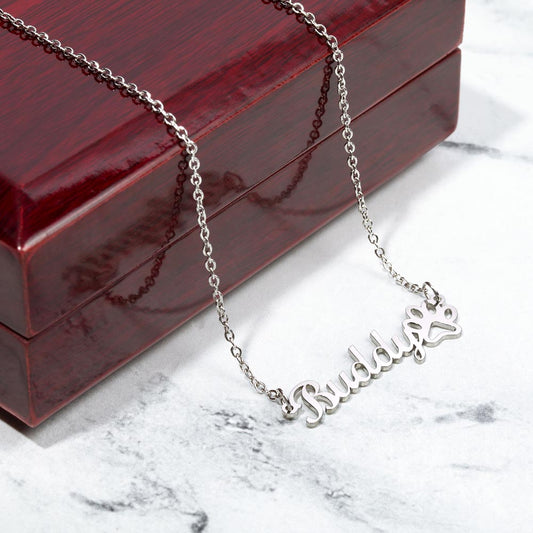 Paw Print Name Necklace: A Personalized Tribute to Your Furry Friend