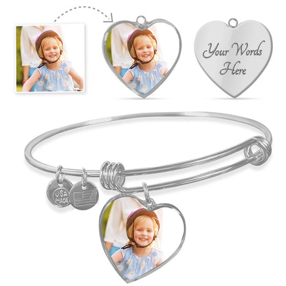 Custom Heart Bangle: Wear Your Love with a Personal Touch