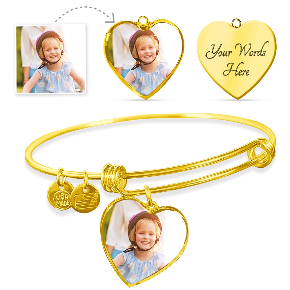 Custom Heart Bangle: Wear Your Love with a Personal Touch